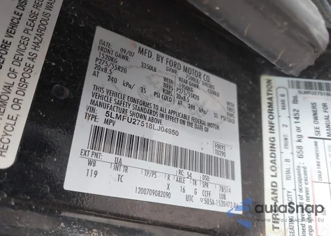 2008 Lincoln Navigator from USA, damaged, VIN 5LMFU27518LJ04950